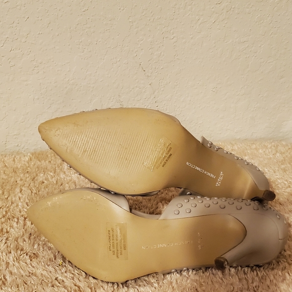French Connection Tan Studded Heels womens size 8.5 - Picture 4 of 5